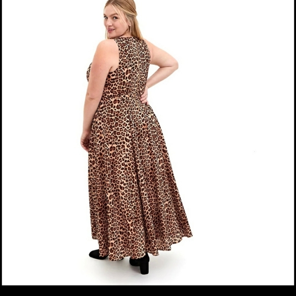 Torrid Leopard Print Chiffon Maxi Dress - Picture 3 of 5